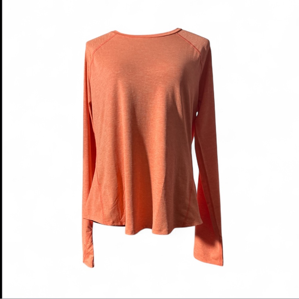 Prana Vibrant Orange Long Sleeve Top